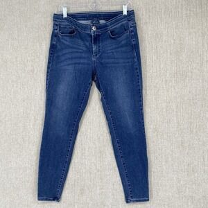J. Jill Jeans Womens 10 Blue 5 Pocket Jegging Skinny Stretch Denim Whisker Ankle